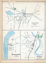 Plainville, Warehouse Point, Windsor, Connecticut State Atlas 1893